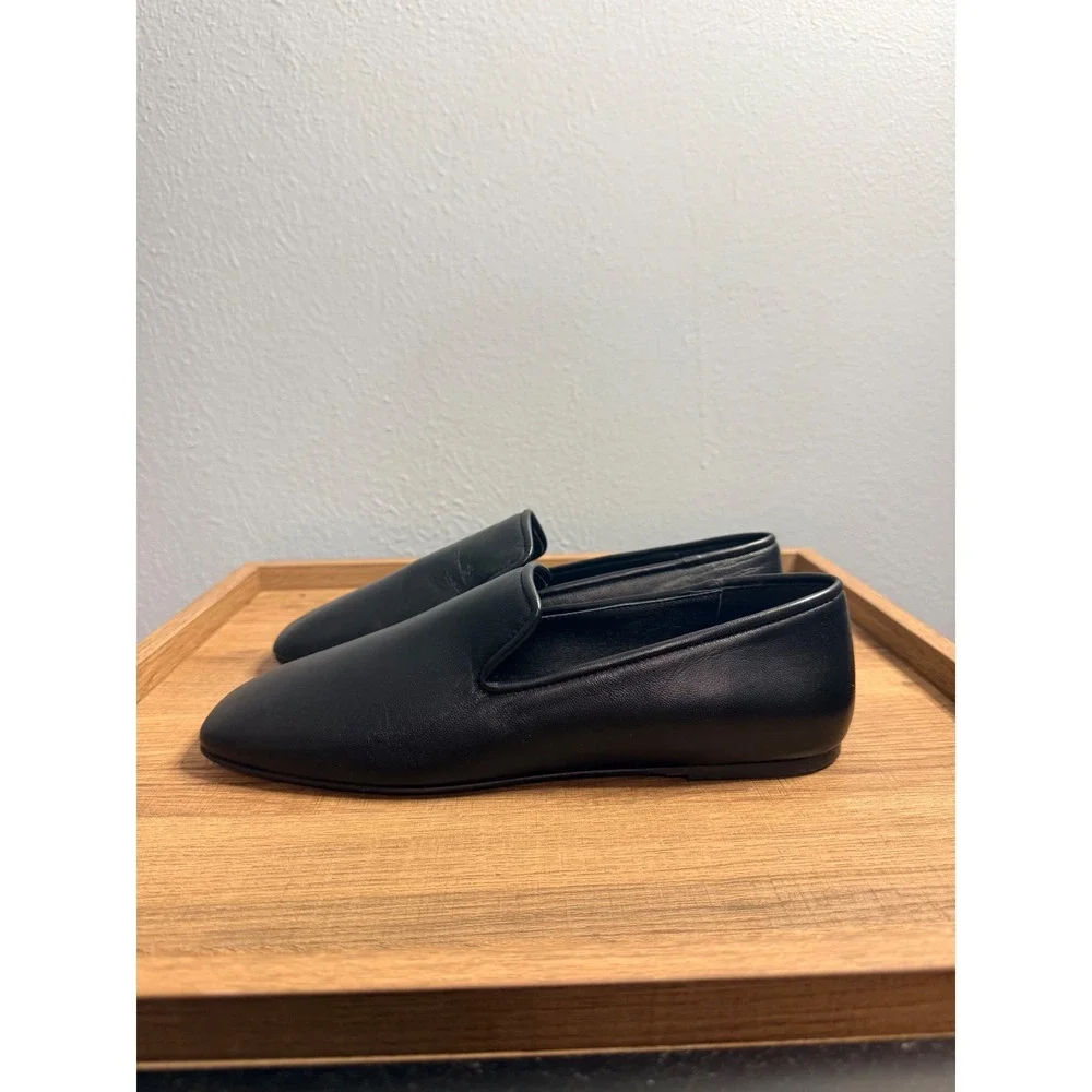Everlane The Day Loafer Black Italian Nappa Leather Womens 7